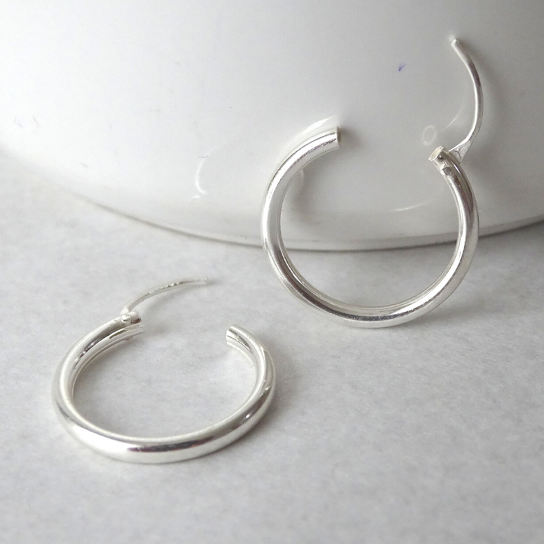 Aros De Plata 925 Argollas 14 mm - MABELITA-1