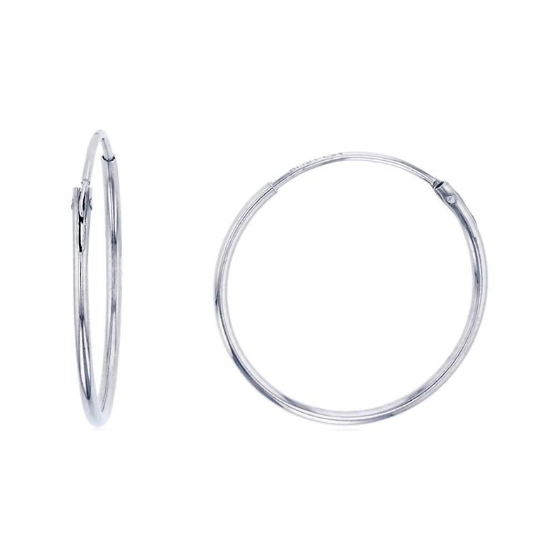 Aros De Plata 925 Argollas 14 mm - MABELITA-0