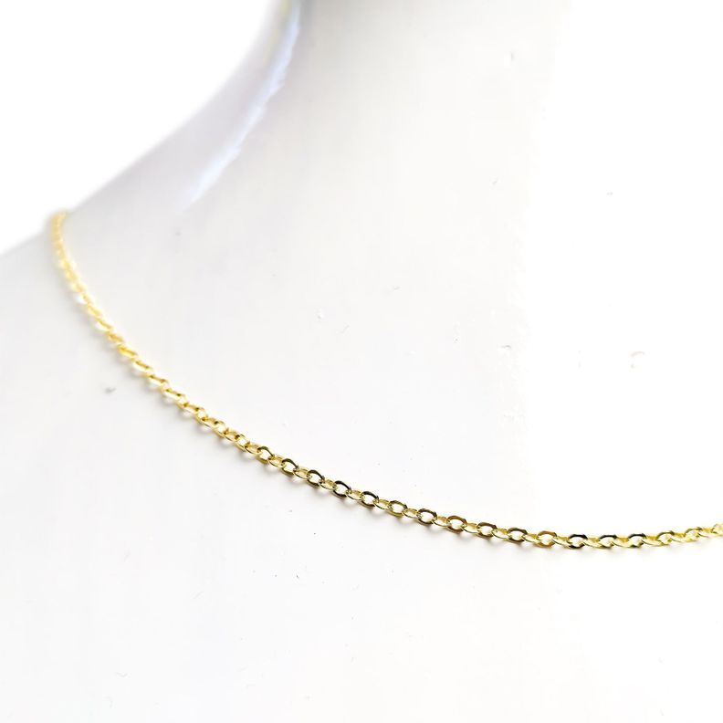 Cadena Espejo Eslabón 40cm Enchapado Oro 18K-1