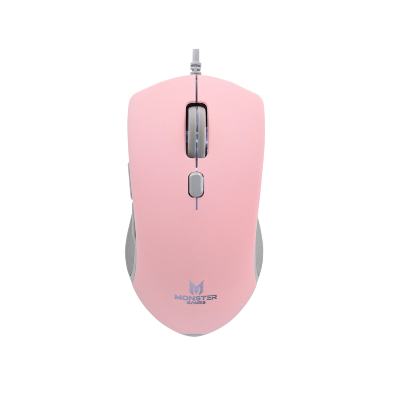 Mouse Gamer Rosado Playful 6 Botones-0
