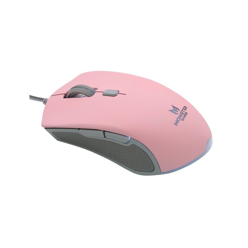 Mouse Gamer Rosado Playful 6 Botones-1