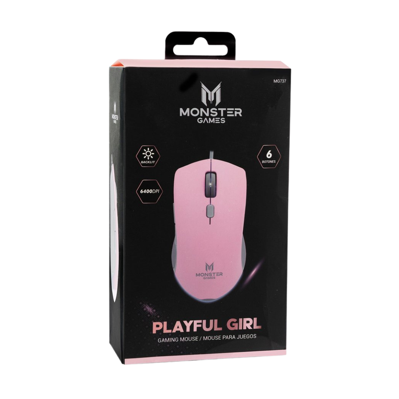 Mouse Gamer Rosado Playful 6 Botones-4