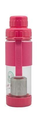 BOTELLA VIDRIO CON INFUSOR KEEP rosado-0