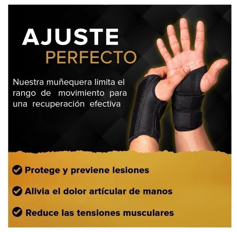 Muñequera Pulgar Deportiva Protección Elástica Muñeca Y Mano-3