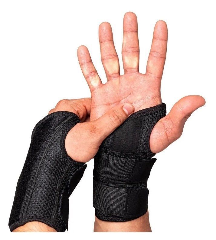 Muñequera Pulgar Deportiva Protección Elástica Muñeca Y Mano-0