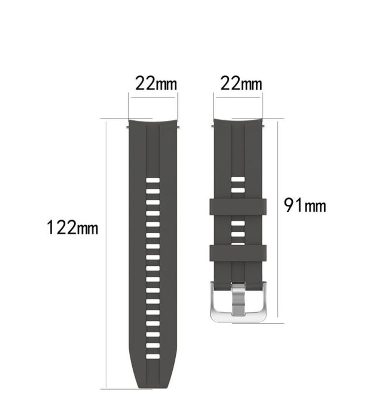 Correa Silicona Compatible Huawei Watch Gt /gt2/ Gt3 22mm Blanco-1