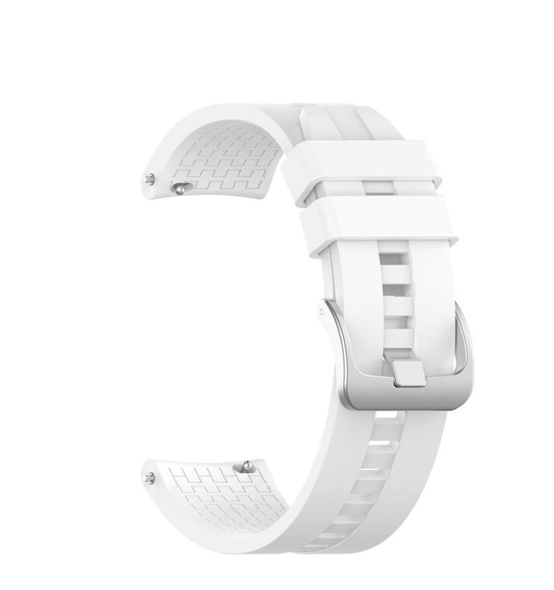Correa Silicona Compatible Huawei Watch Gt /gt2/ Gt3 22mm Blanco-0