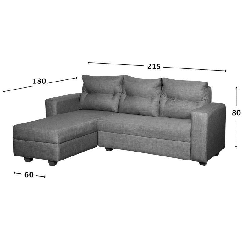 Sofa Seccional Denis Lino Gris-2