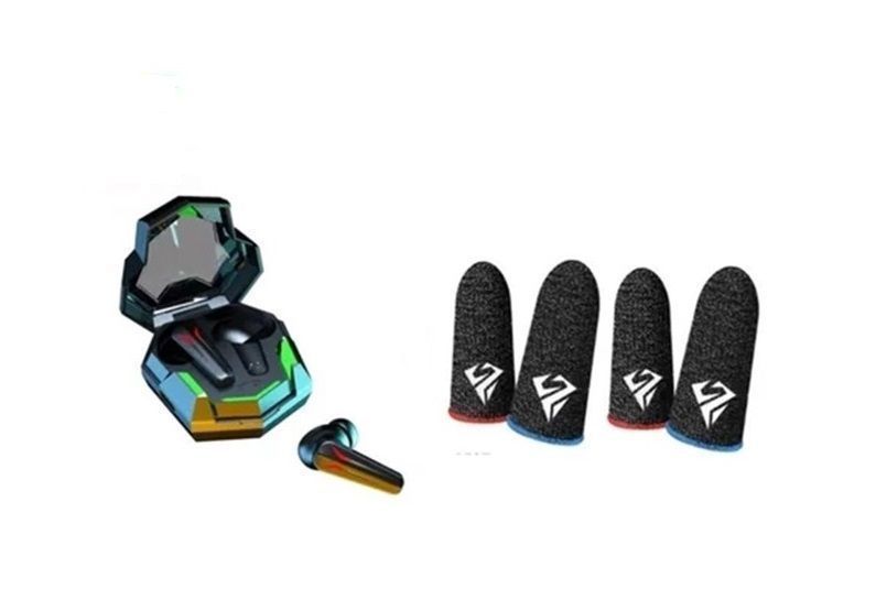 Pack 4 Dedales Fundas Para Dedos + Audifonos Gamer Pugb Cod Red Gamer-0