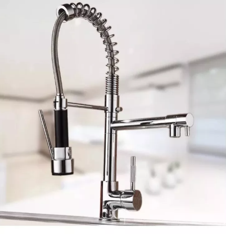 Grifo Llave Lavaplatos Monomando Cocina Extensible Triple-2