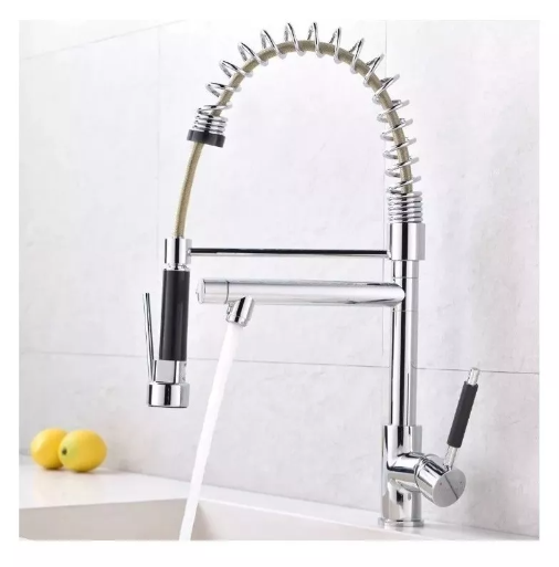 Grifo Llave Lavaplatos Monomando Cocina Extensible Triple-0