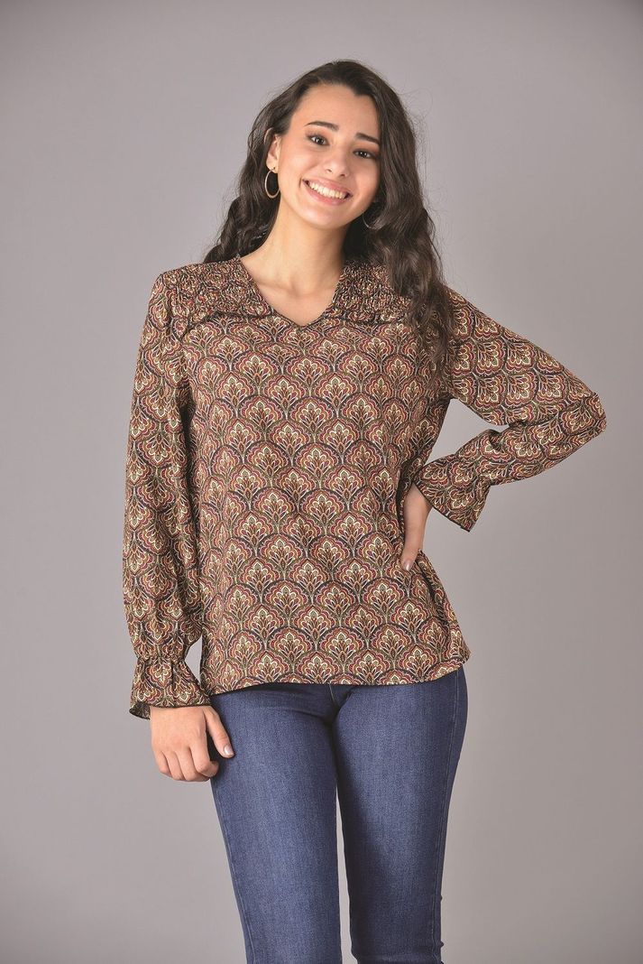 Bluson estampado burdeo