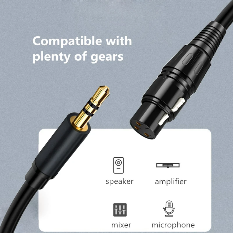 Cable de Audio para Micrófono Canon XLR a 3.5mm 2.5m MC435-4