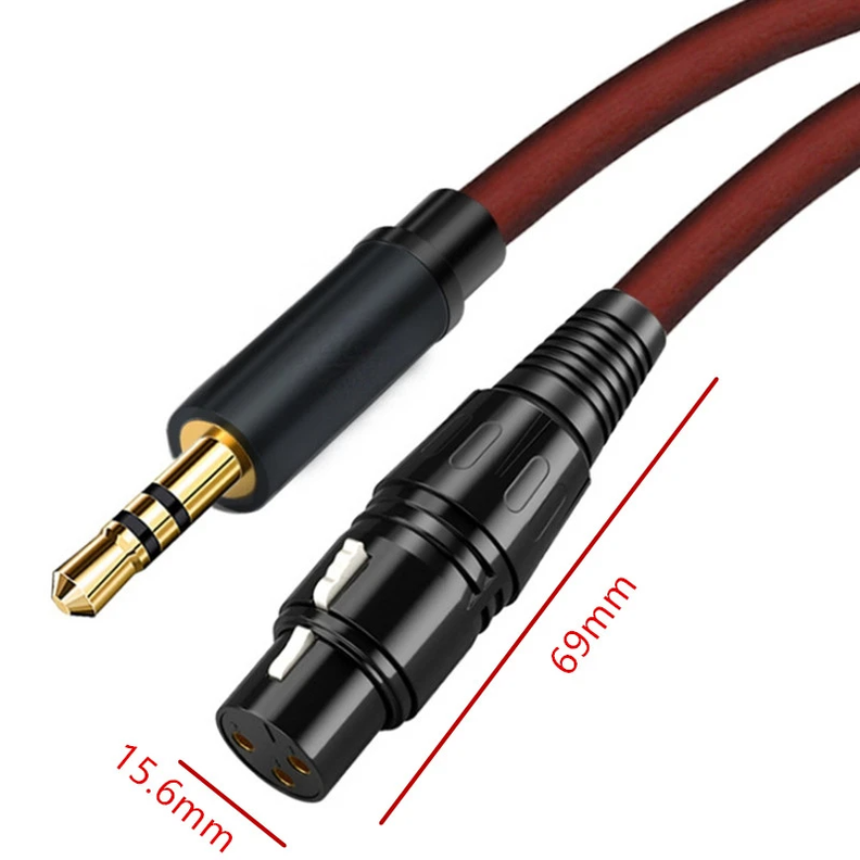 Cable de Audio para Micrófono Canon XLR a 3.5mm 2.5m MC435-6