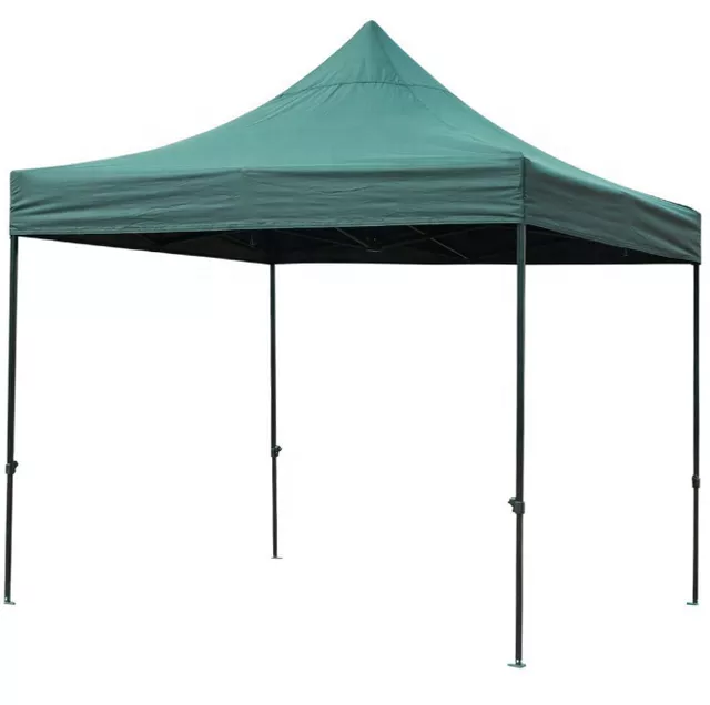 Toldo Plegable 3x3 Metros Lona Oxford 600D Verde Con Filtro UV -0