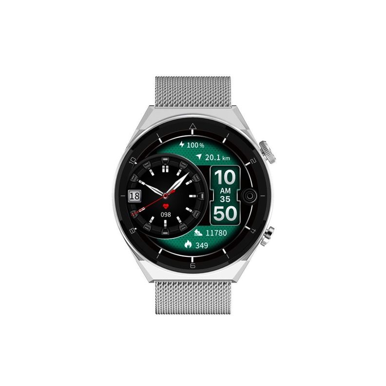 Smartwatch Reloj Inteligente Bluetooth llamadas DT3 PRO MAX - Plata Metal/Silicona-4