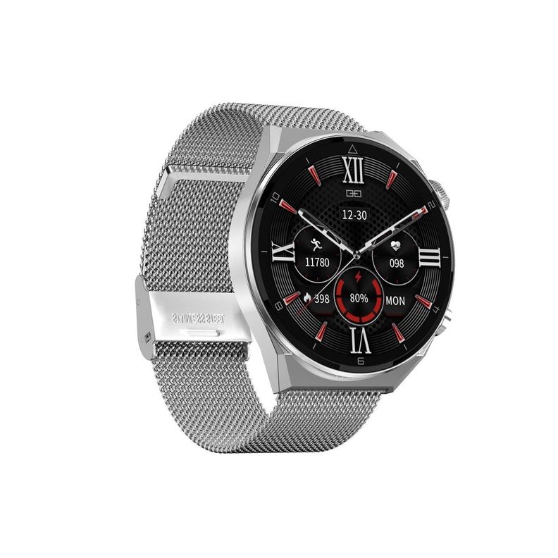 Smartwatch Reloj Inteligente Bluetooth llamadas DT3 PRO MAX - Plata Metal/Silicona-2