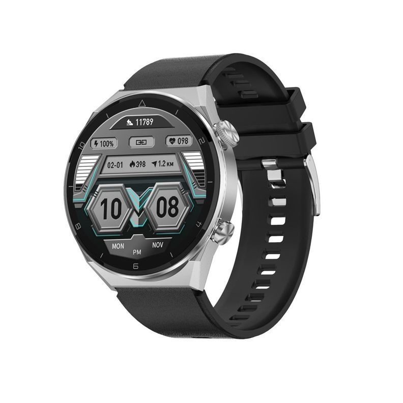 Smartwatch Reloj Inteligente Bluetooth llamadas DT3 PRO MAX - Plata Metal/Silicona-1