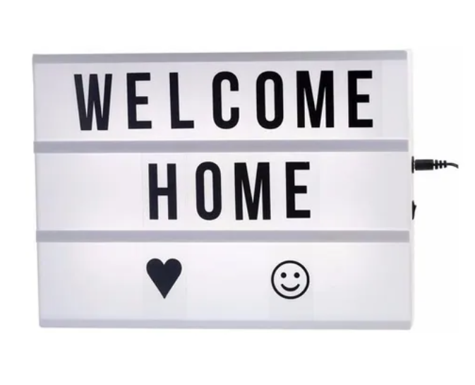 Caja De Luz Led A4 Pizarra Con Letras Y Emojis Cartel-1