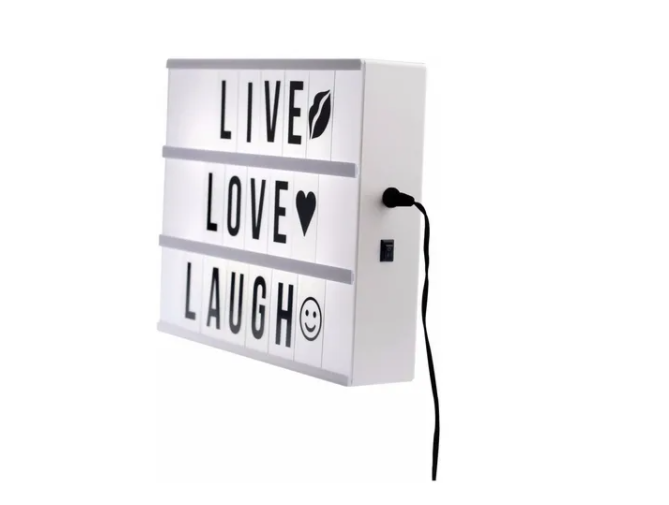 Caja De Luz Led A4 Pizarra Con Letras Y Emojis Cartel-2