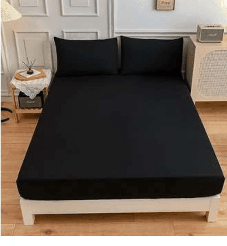 Cubre colchón negro en Cobre 11/2 plaza, reversible y absorbente -0