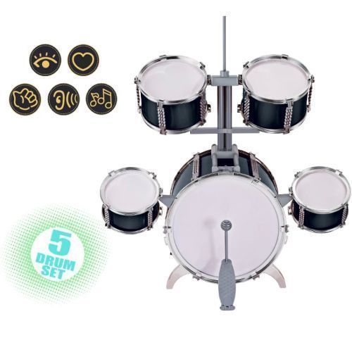 BATERIA GRANDE DE JUGUETE DE 5 TAMBORES-2
