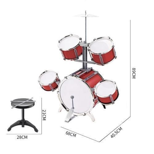 BATERIA GRANDE DE JUGUETE DE 5 TAMBORES-0