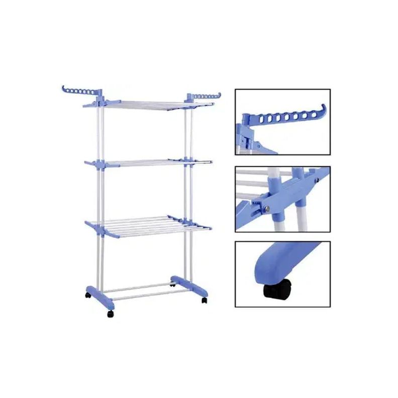 Tendedero Colgador De Ropa Con 3 Niveles Plegable - PuntoStore-1