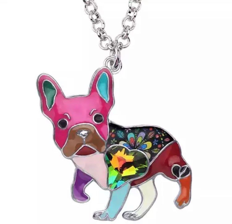 Collar Colgante Precioso de Perro de Colores, Pequeño, Moda Primavera, Verano.-0