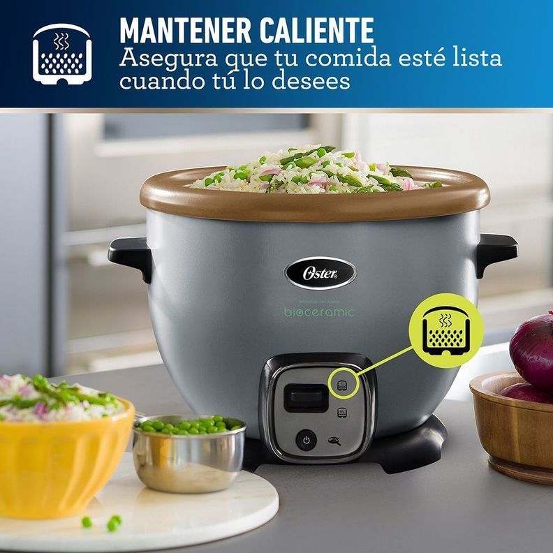 Arrocera multiusos Oster® con función sofrito y recubrimiento Bioceramic® infundido con aceite de oliva CKSTRC7129S-3
