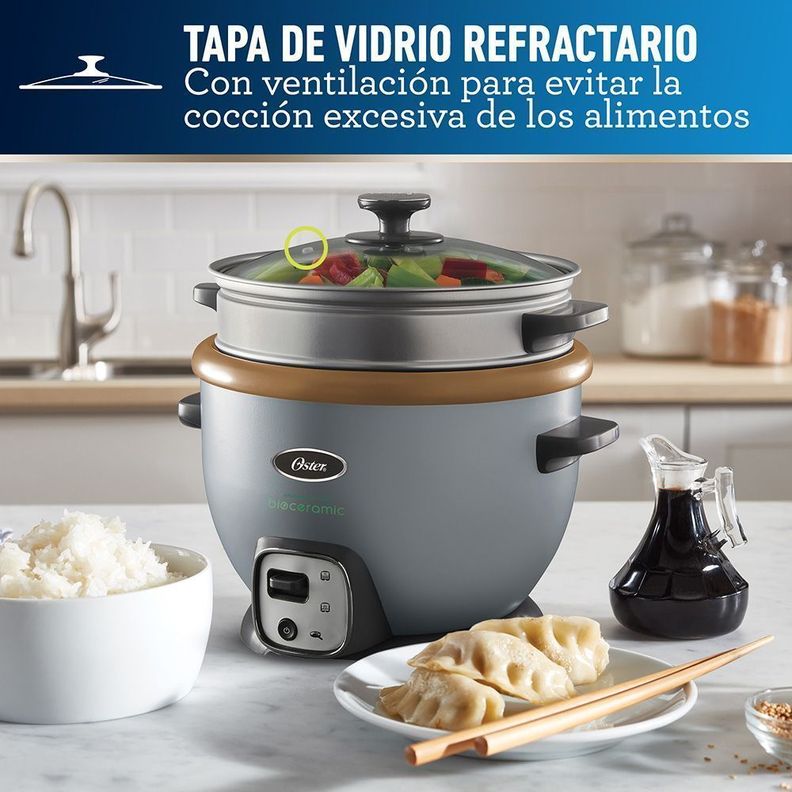 Arrocera multiusos Oster® con función sofrito y recubrimiento Bioceramic® infundido con aceite de oliva CKSTRC7129S-4