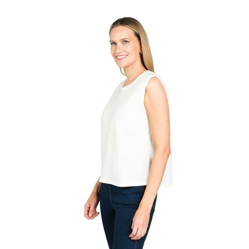 POLERA ALGODÓN CON HOMBRERAS BLANCO CAFFARENA-1