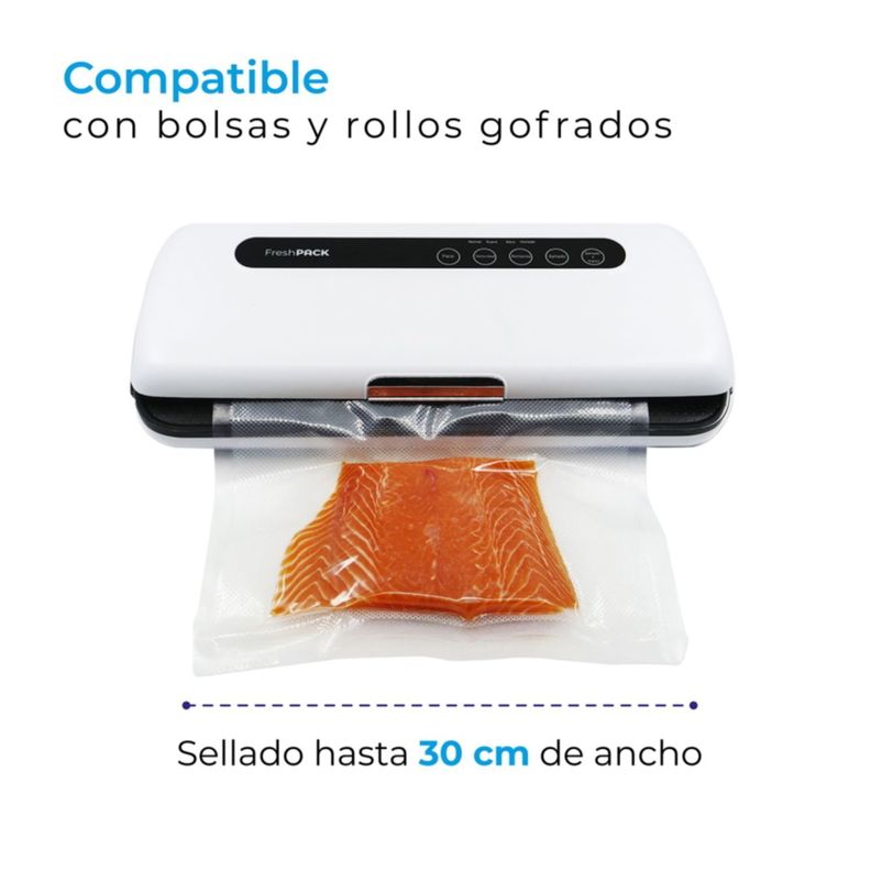 Selladora al Vacío Freshpack + 3 Rollos 28cm X 5mt-1