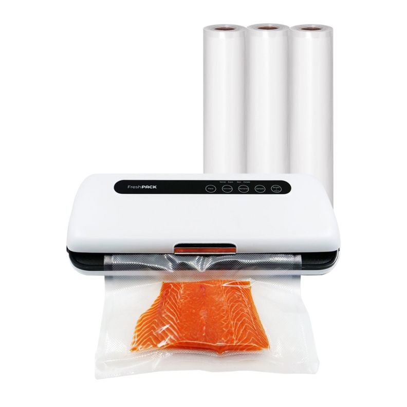 Selladora al Vacío Freshpack + 3 Rollos 28cm X 5mt-0