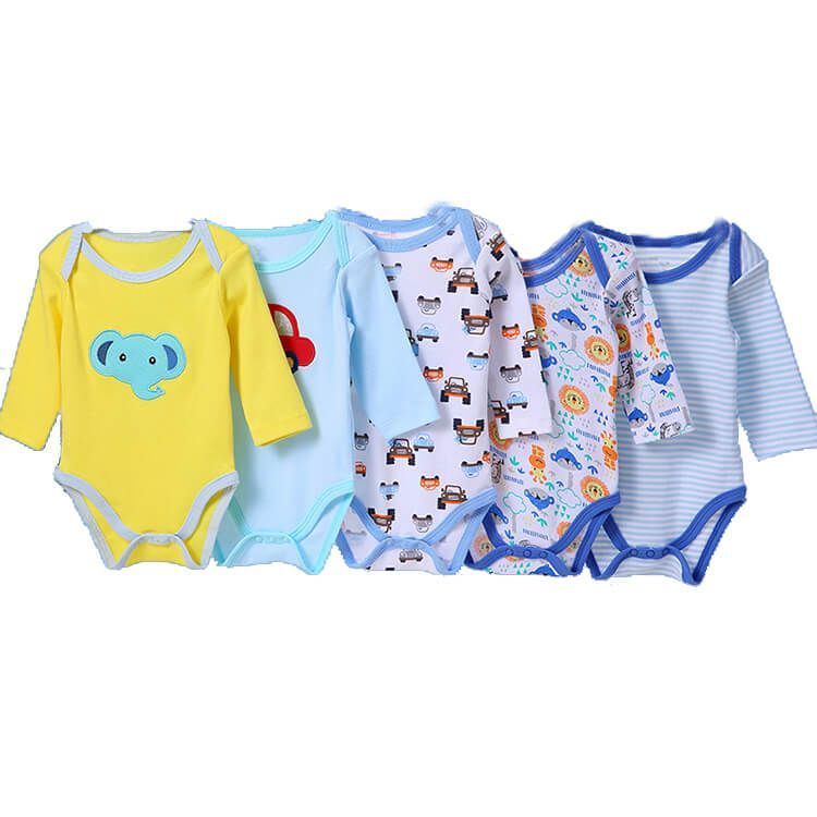 Bodys Manga Larga bebes (set de 5) niño-1