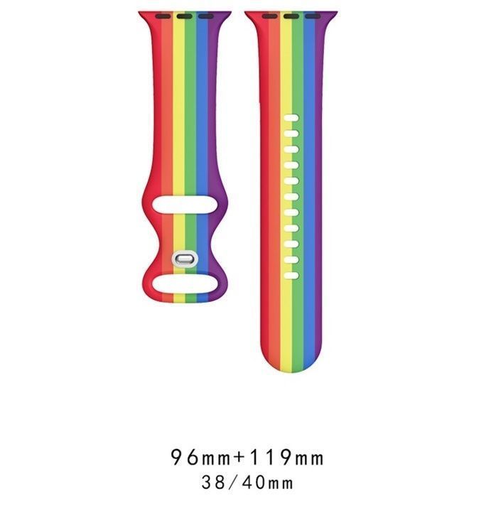 Correa Diseño Compatible Iwatch Apple Watch Arcoiris 38-40-41MM   -1