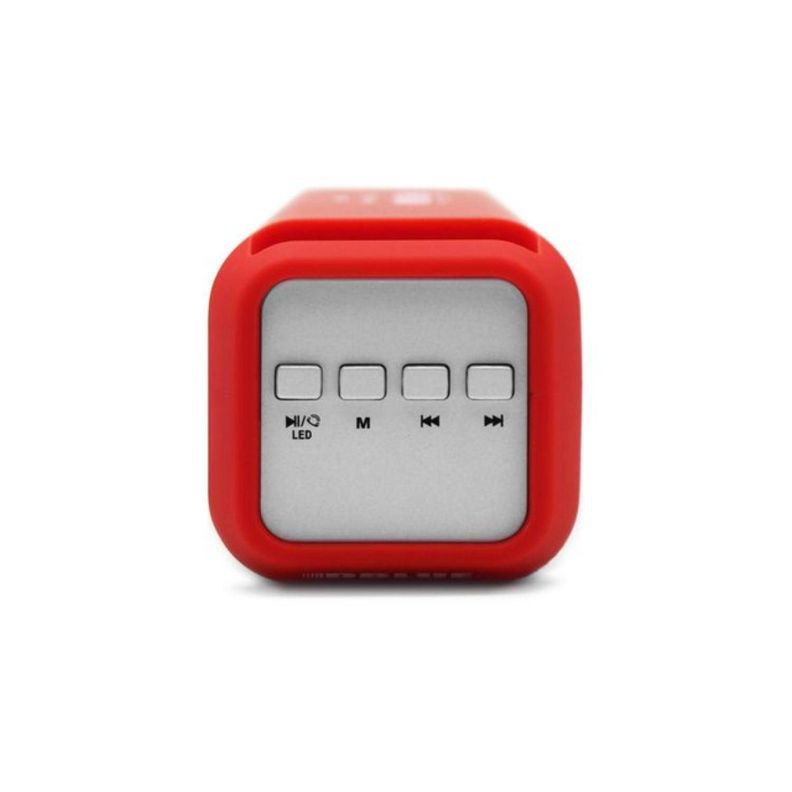 Parlante Bluetooth Portatil Radio FM Multicolor Rojo-2