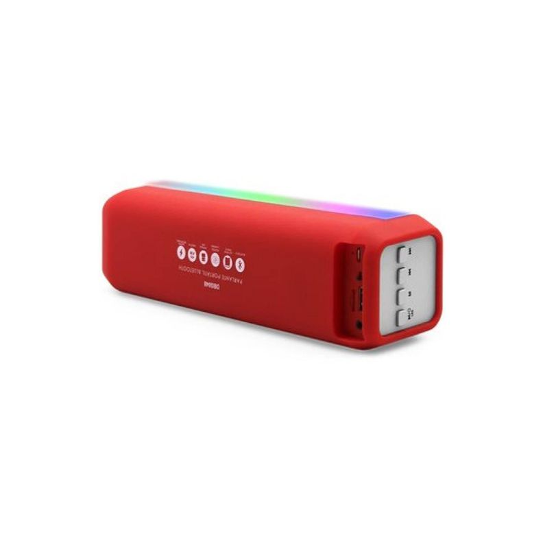 Parlante Bluetooth Portatil Radio FM Multicolor Rojo-1
