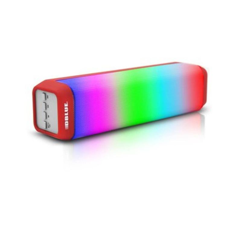 Parlante Bluetooth Portatil Radio FM Multicolor Rojo-0