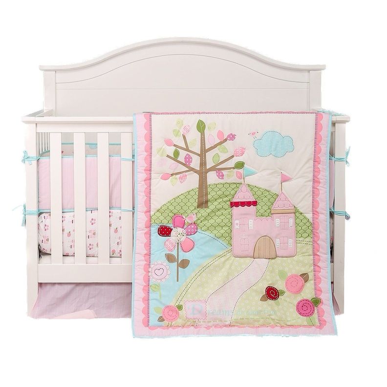 SET ROPA DE CUNA 4 PIEZAS CASTILLO PRINCESA-0