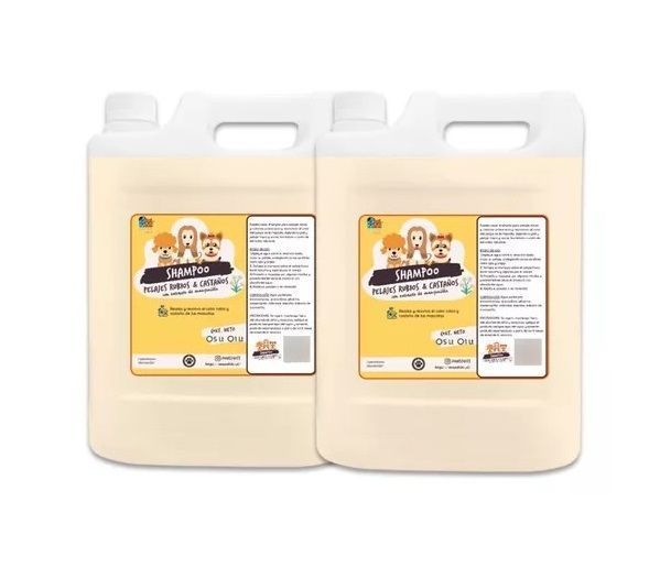 Pack 2 Shampoo Pelaje Rubio & Castaño Manzanilla 5lt Perros-0