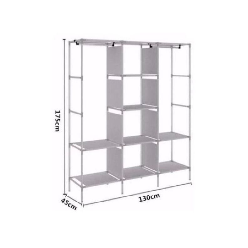 Closet Armario Grande Ropero Plegable de Tela-1