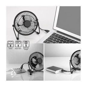 Ventilador Usb Pc Escritorio Casa Negro-3