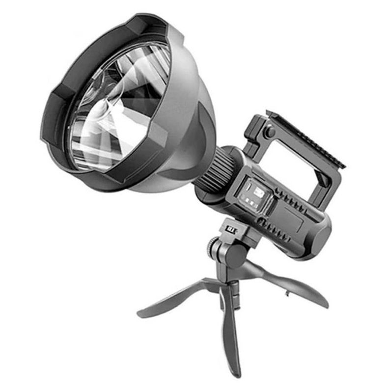 Linterna Led De Largo Alcance Recargable Con Tripode Tl215-0