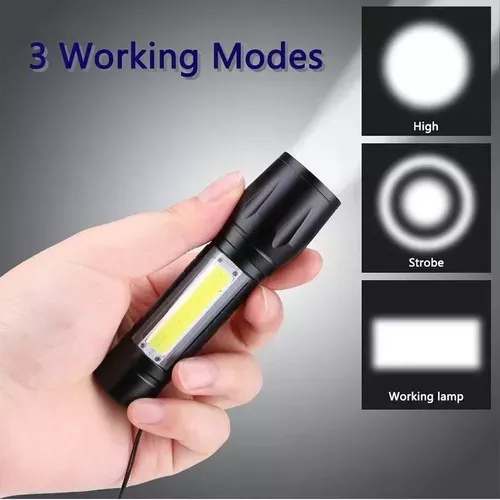 Mini Linterna Recargable Usb De Alta Potencia-4