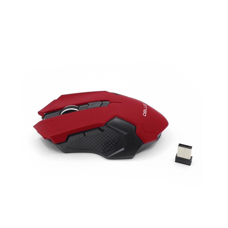 Mouse Inalambrico Optico 6D 1000DPI Rojo Dblue-1