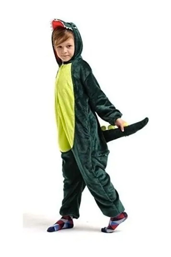 Pijama Y Disfraz Enterito Polar Niño Dinosaurio-0