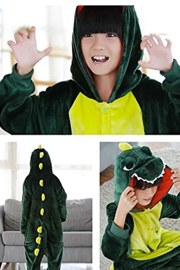 Pijama Y Disfraz Enterito Polar Niño Dinosaurio-3