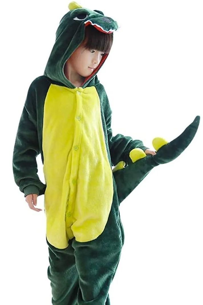 Pijama Y Disfraz Enterito Polar Niño Dinosaurio-1