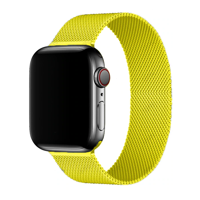 Correa Metálica Para Apple Watch 38 /40 / 41 / Amarillo-0